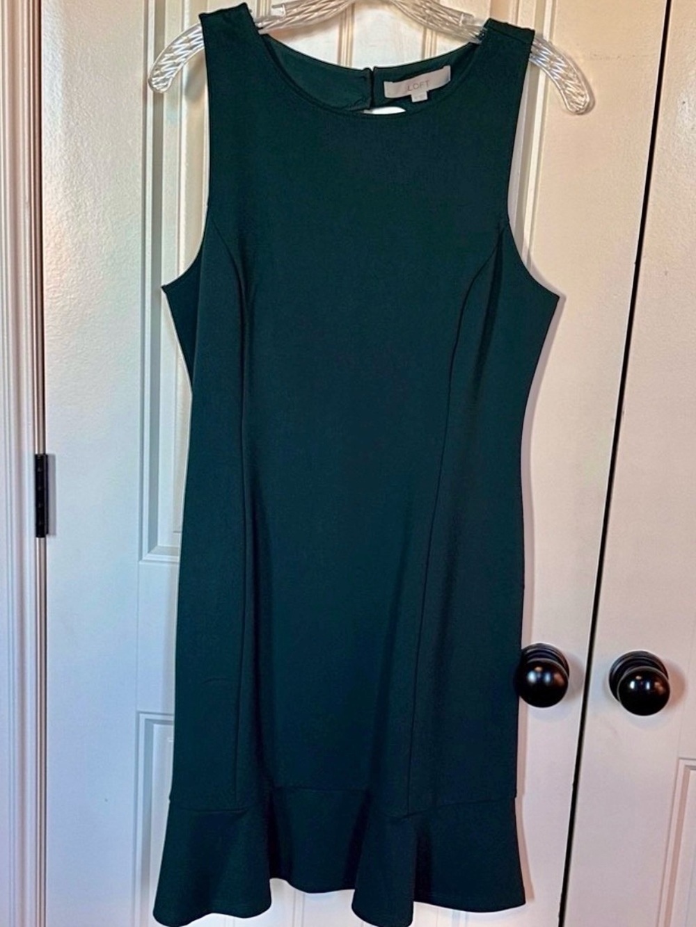 LOFT Emerald Dark Green Sleeveless Dress